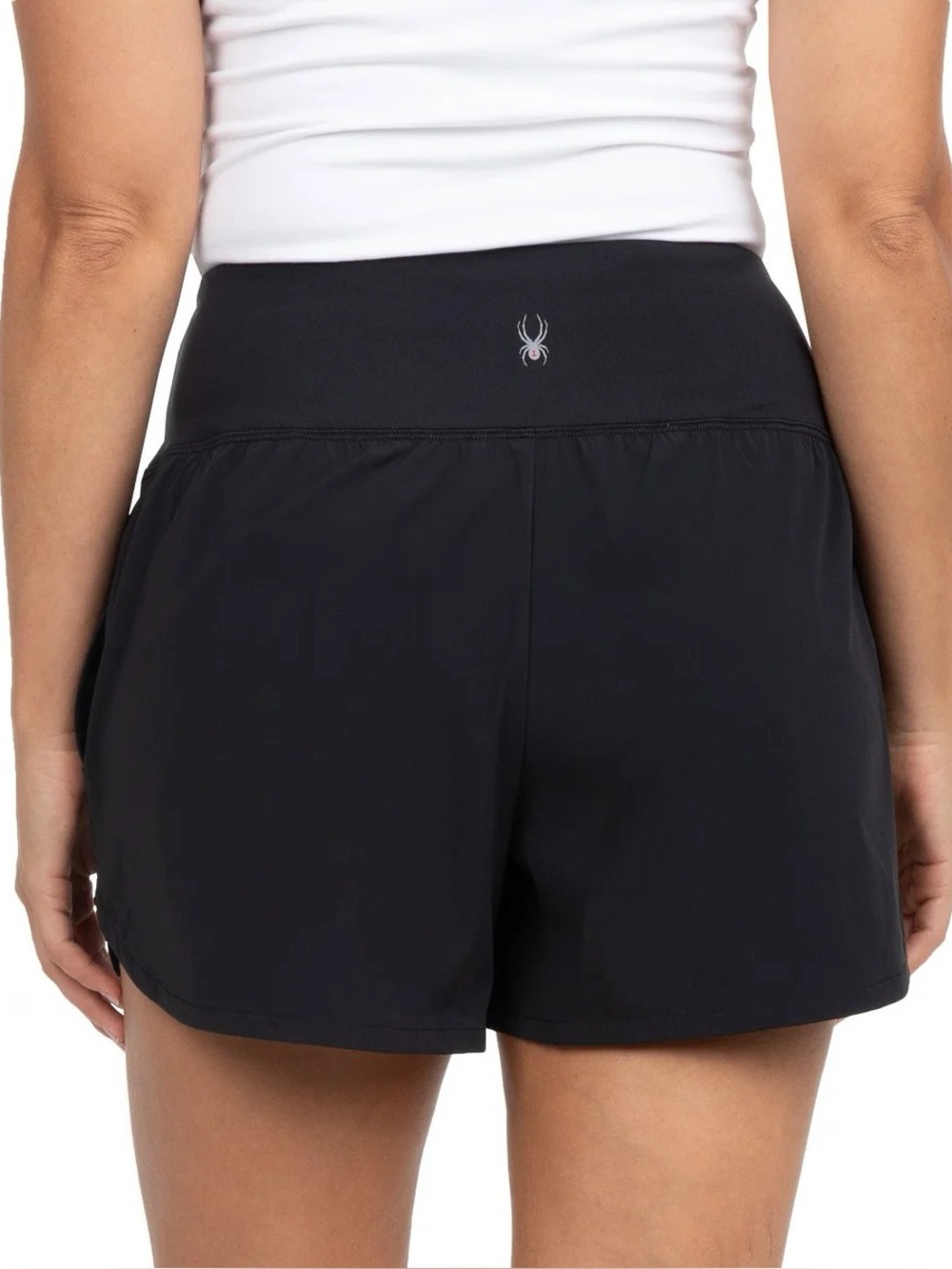 Spyder Small Black Women's Performance Running Walking Shorts Built in Brief
